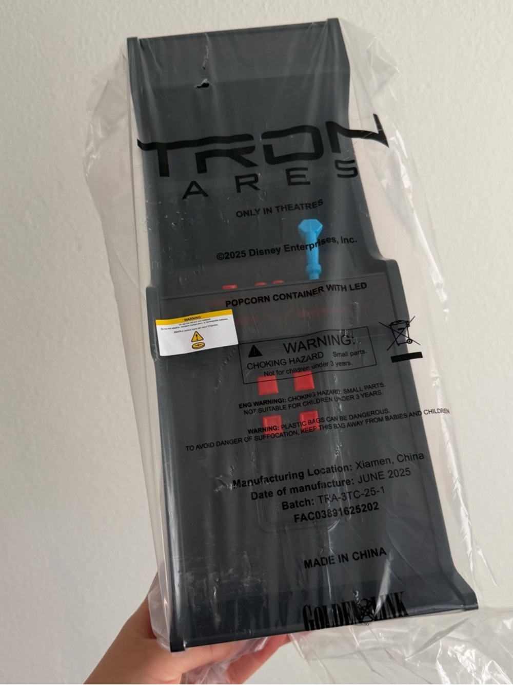 New TRON Ares Arcade game light up popcorn bucket